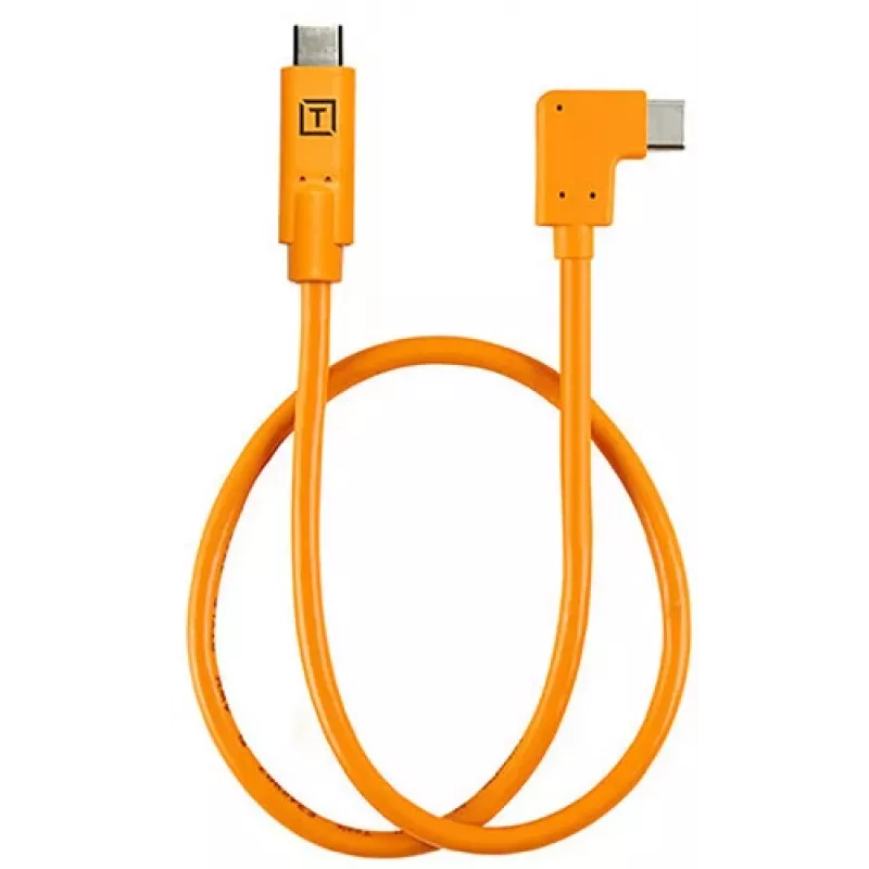 Leņķa USB-C–USB-C kabelis tethering fotografēšanai Tether Tools TetherPro 50 cm, Orange (CUCRTC1-ORG)