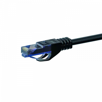 DSIT UTP CAT6a Patch Cable 0,25 m, melns, 100% varš, RJ45, 10 Gbps, 500 MHz, U/UTP, PVC, PoE+