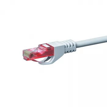 DSIT CAT6 U/UTP Gigabit Ethernet savienojuma kabelis, 0,15 m, balts, 100% varš, RJ45, 250 MHz, PVC apvalks