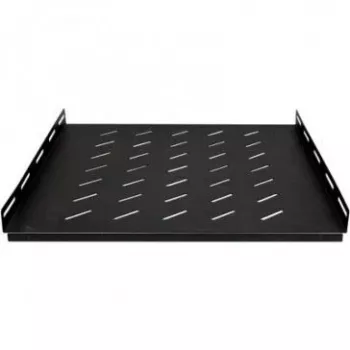 DSIT Heavy-Duty fiksētais plaukts 600mm dziļiem serveru skapjiem, 1U, 100kg slodze, melns