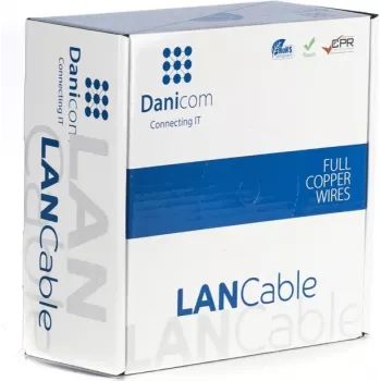 DSIT DANICOM CAT5e FTP 100m āra Solid PE melnais Gigabit kabelis