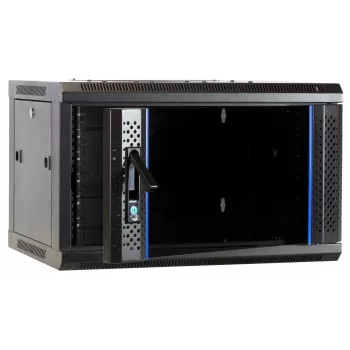 DSIT DS6404-F 4U sienas serveru skapis ar stikla durvīm, neizjaukts, 600 x 450 mm