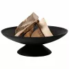 Fire Bowl L čuguna āra ugunskura bļoda, 60 cm apaļa, koksnes un ogļu kurināšanai, melna