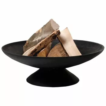 Fire Bowl L čuguna āra ugunskura bļoda, 60 cm apaļa, koksnes un ogļu kurināšanai, melna