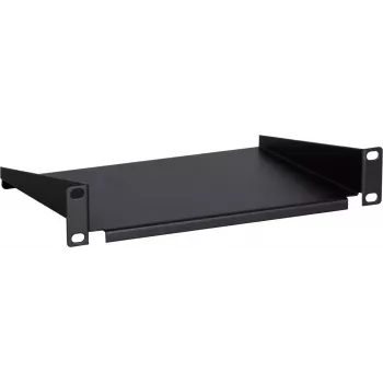 DSIT DS-FH10 10 inch 1U fiksēts plaukts serveru skapjiem, melns, 250 x 136 x 44 mm