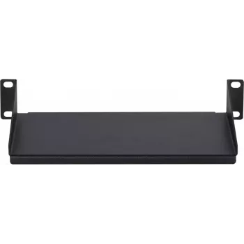 DSIT DS-FH10 10 inch 1U fiksēts plaukts serveru skapjiem, melns, 250 x 136 x 44 mm