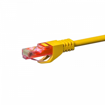 DSIT CAT6 U/UTP tīkla vads, 0,5 m, dzeltens, 100% varš, RJ45, 1 Gbps, 250 MHz