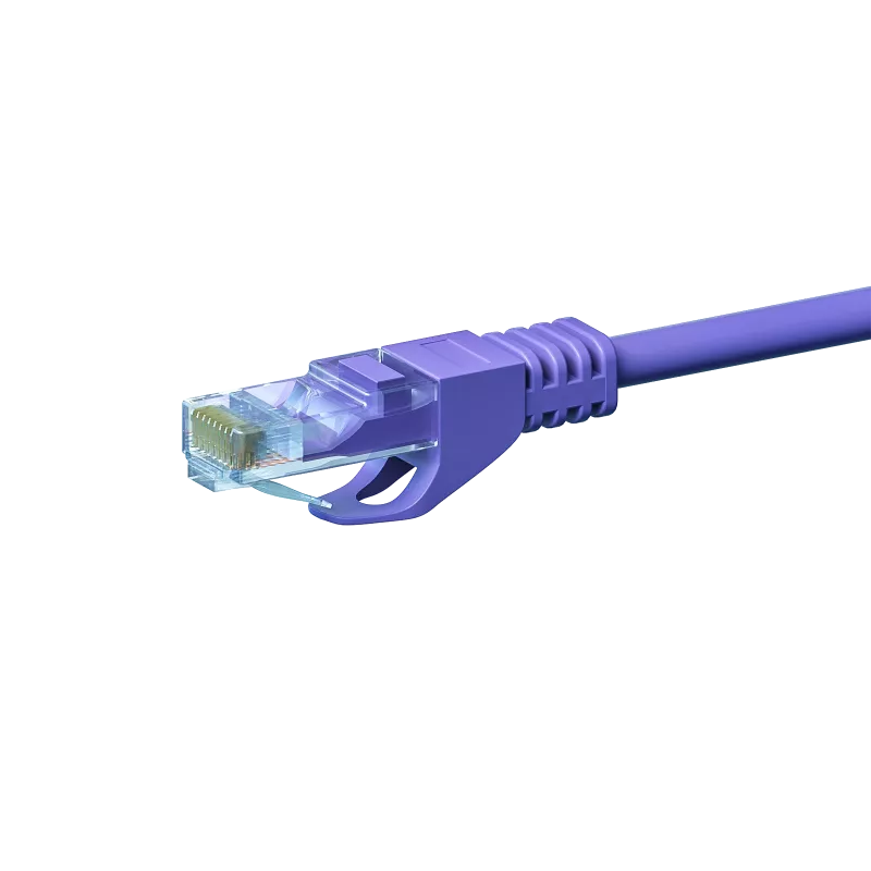 DSIT CAT5e U/UTP tīkla vads, 2m, violets, 100% varš