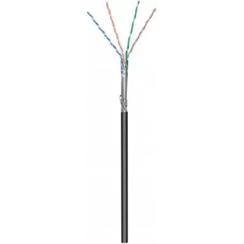DSIT CAT6 S/FTP 50m āra tīkla kabelis uz ruļļa, melns CCA (DC-OUT-SFTP6CCA-50)
