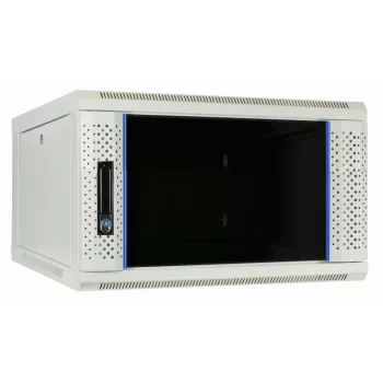 DSIT DS6604W 4U sienas serveru skapis ar stikla durvīm, 600 x 600 x 280 mm, balts