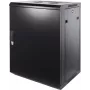 DSIT DS6415M 15U sienas servera skapis ar metāla durvīm, 600x450x770 mm, melns