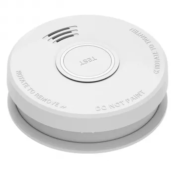 Alecto SD110 ar bateriju darbināms fotoelektriskais dūmu detektors 85 dB balts 101 mm