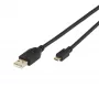 Vivanco VVITUSBAMICB10MK USB 2.0 Type-A uz Micro-B kabelis, 1 m, melns