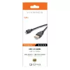 Vivanco VVITUSBAMICB10MK USB 2.0 Type-A uz Micro-B kabelis, 1 m, melns