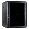 DSIT DS6615-DOUBLE abpusēji lietojams pie sienas montējams serveru skapis ar stikla durvīm, 600 mm plats