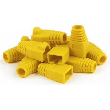 DSIT DANICOM RJ45 stresa mazināšanas aizsargvāciņš dzeltens, 10 gab. iepakojums