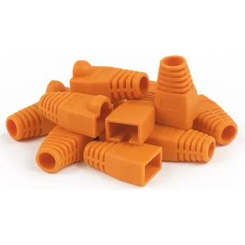 DSIT Danicom RJ45 Boot Orange, 10 gab. komplekts – Snagless stresa mazināšana Ethernet kabeļiem