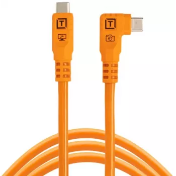 Tether Tools TetherPro Optima 10G USB-C–USB-C leņķa kabelis, 1.8 m, oranžs (CUC06RTG2-ORG)