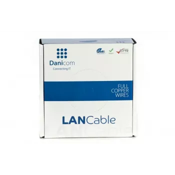 DSIT DANICOM CAT5E FTP 100m elastīgs tīkla kabelis PVC (Fca) - DC-FTP5E-100-FCA