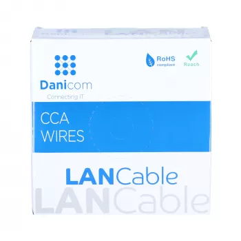 DSIT CAT5e U/UTP 50m CCA tīkla kabelis uz ruļļa, pelēks (DC-UTP5CCA50-GRY)