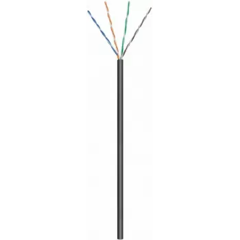 DSIT CAT6 U/UTP 50m āra tīkla kabelis, melns, CCA (DC-OUT-UTP6CCA-50S)
