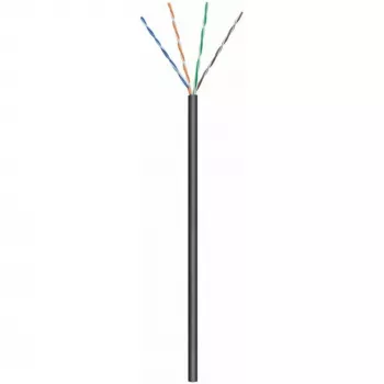 DSIT CAT6 āra tīkla kabelis U/UTP AWG 23/1 ciets serdenis 100 metri melns