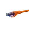DSIT UTP CAT6a savienojuma kabelis, 0,25 m, oranžs, 100% varš (DC-U6A6-002)