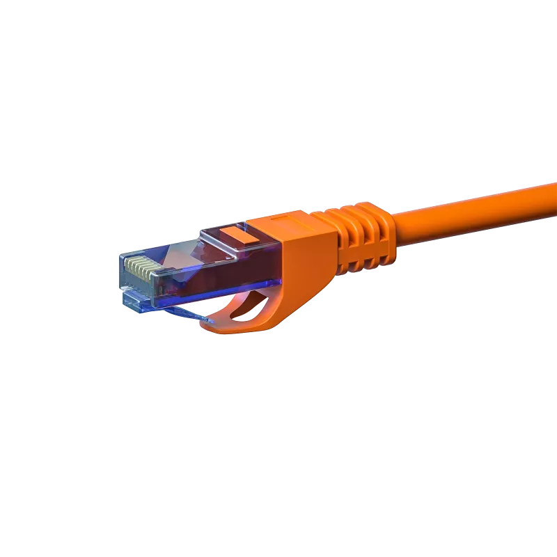 DSIT UTP CAT6a savienojuma kabelis, 0,25 m, oranžs, 100% varš (DC-U6A6-002)