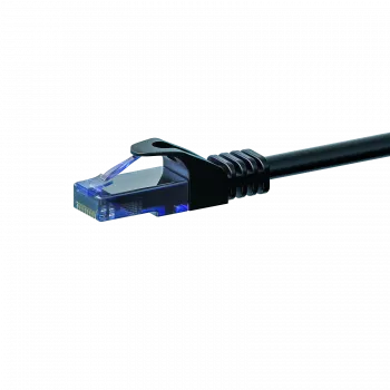 DSIT CAT6a U/UTP 100% Copper Ethernet Patch Cable, 2m, Melns