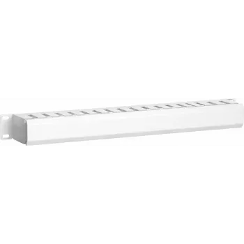 DSIT 19 inch 1U horizontālais kabeļu pārvaldības panelis ar vāku, balts (DS-1902-W)