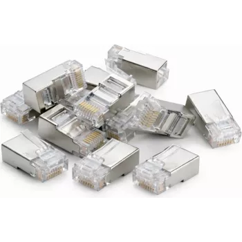 DSIT DANICOM FTP RJ45 CAT6 caurlaides tīkla savienotājs elastīgam kabelim, 10 gab.