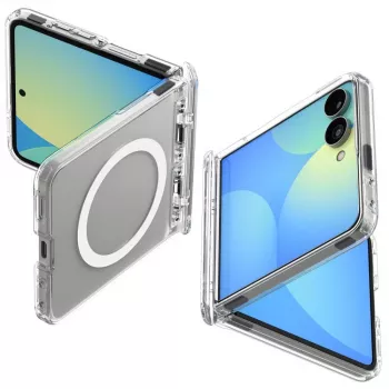 SPIGEN Ultra Hybrid Pro MagSafe Galaxy Z Flip8 Caurspīdīgs/Balts