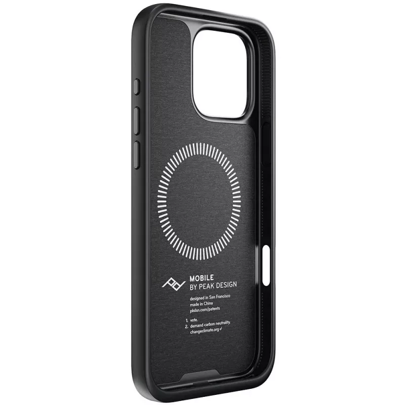 Apvalks ar cilpu Peak Design Mobile Everyday paredzēts Apple iPhone 16 Pro Max, antracīta krāsas (M-LC-BV-CH-1)