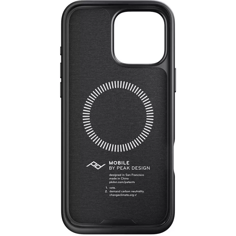 Apvalks ar cilpu Peak Design Mobile Everyday paredzēts Apple iPhone 16 Pro Max, antracīta krāsas (M-LC-BV-CH-1)