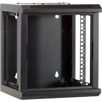 DSIT 6U 10 collu sienas servera skapis ar stikla durvīm, 312x310x352 mm, melns (DS10-3306)