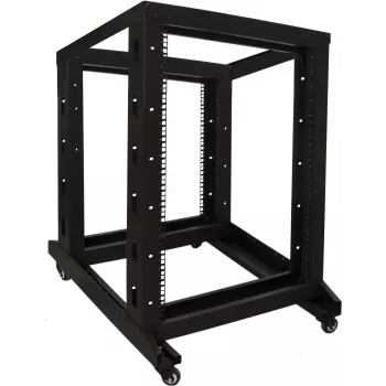DSIT 18U 19 inch brīvi stāvošs skapis uz riteņiem, 600x800x1000 mm, neizjaukts, melns