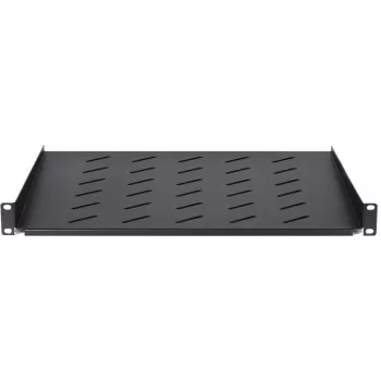 DSIT DS-FH1U450 1U fiksētais plaukts 600 mm dziļiem sienas skapjiem, 450 mm dziļums, melns