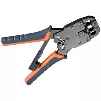 DSIT DC-TOOL-RJ45PRO profesionāls gofrēšanas instruments RJ45 savienotājiem ar kabeļa griezēju un noņēmēju