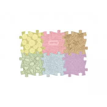 MUFFIK ortopēdiskais sensorais paklāju komplekts 6-in-1 Baby Pastel – 6 puzles flīzes