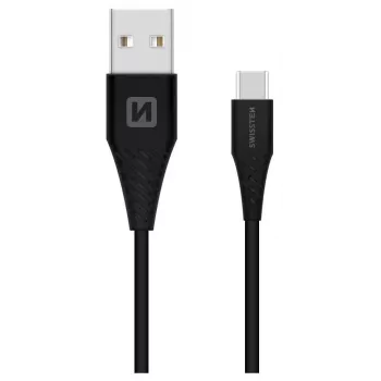 Swissten USB-A uz USB-C 3.1 Gen 1 kabelis 1,5 m melns