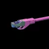 DSIT CAT 6a S/FTP LSOH Patch vads 0,25 m rozā