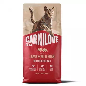 Carnilove Active Cat jēra un mežacūkas sterilizētām kaķiem 6kg