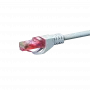 DSIT CAT6 U/UTP tīkla vads, 0,5 m, balts, 100% varš (DC-62-005)