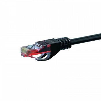 DSIT CAT6 tīkla vads U/UTP, 2 m, melns, 100% varš (DC-60-020)