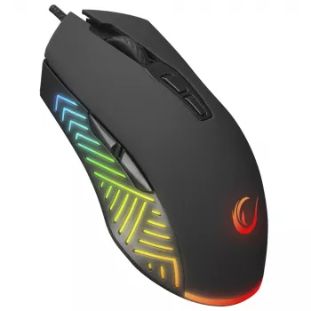 Rampage Spear V2 vadu spēļu pele 12800 DPI optiska RGB melna