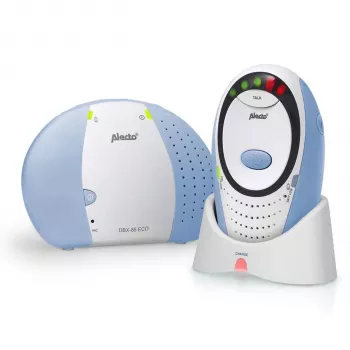 Alecto DBX-85 ECO DECT baby monitor ar Full ECO Mode, bez kameras, zilā krāsā