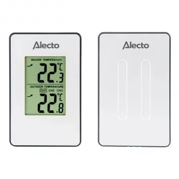 ALECTO WS-1050 bezvadu laika stacija ar āra sensoru, balta