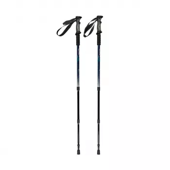 CMP Bern 3 sekciju pārgājienu nūjas, alumīnijs 7075, melns/zils, 65-135 cm