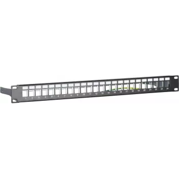 DSIT DS-Patch-24STP 24 portu Keystone sadales panelis S/UTP 1U melns