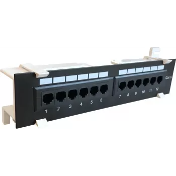 DSIT CAT 5e sienas montāžas sadales panelis 12-portu UTP